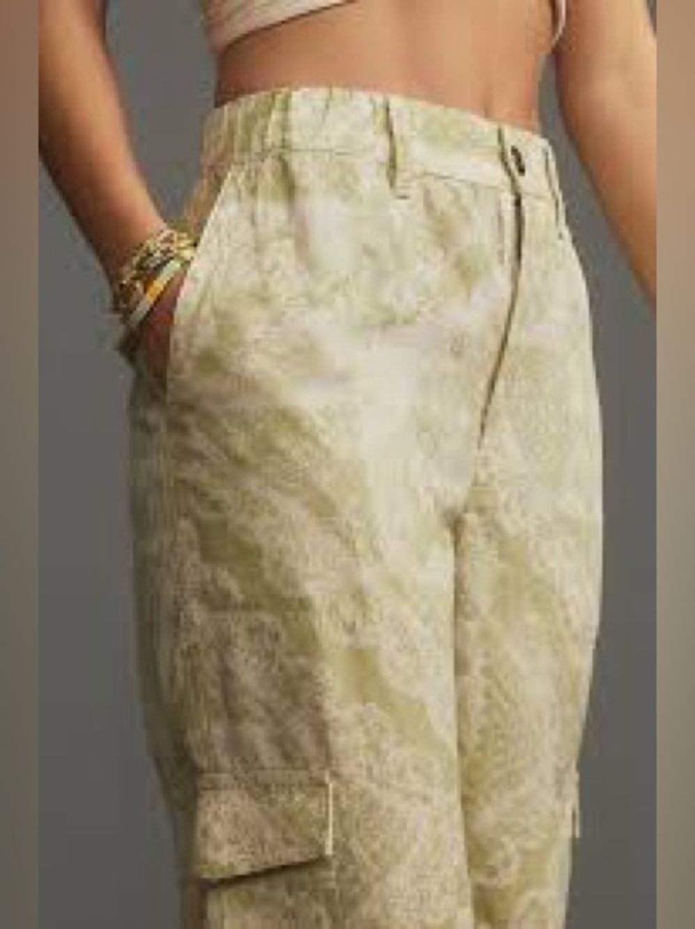 Anthropologie PILCRO Bandana Print Cargo Pants XSP